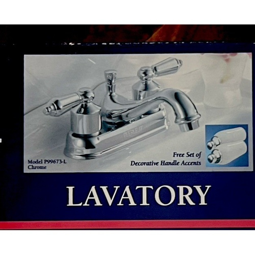 Peerless P99673-L Chrome 2-Handle 4in Centerset Bathroom Faucet New